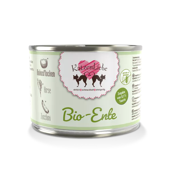 Katzenliebe Bio-Ente mit Bio-Zucchini