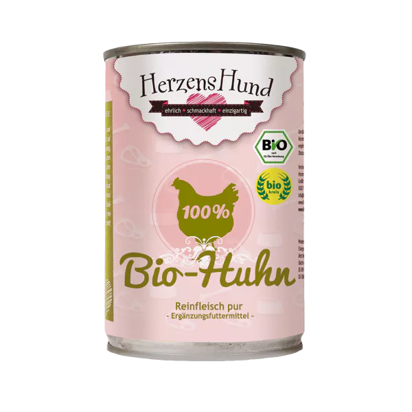Herzenshund Bio-Huhn Reinfleisch pur