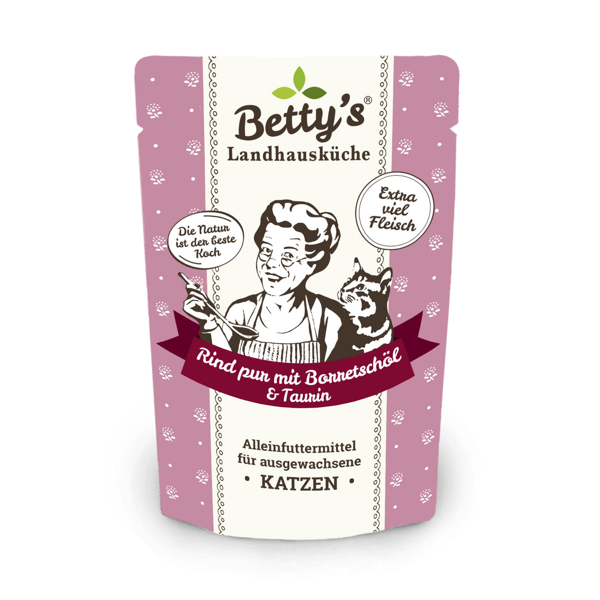 Betty`s Landhausküche Frischebeutel Rind pur mit Borretschöl 100g