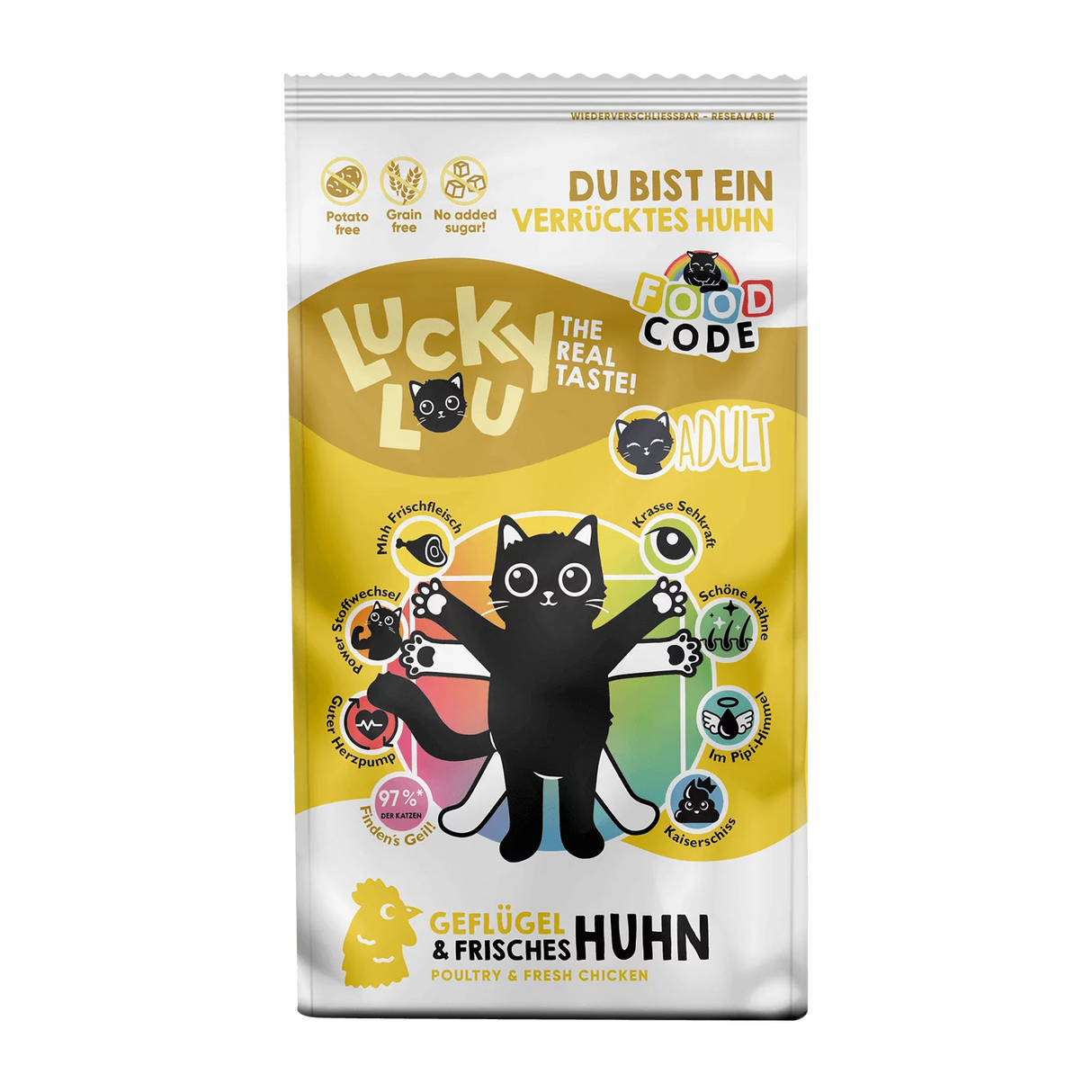 Lucky Lou® Food Code Lifestage Adult Geflügel & Huhn 750g