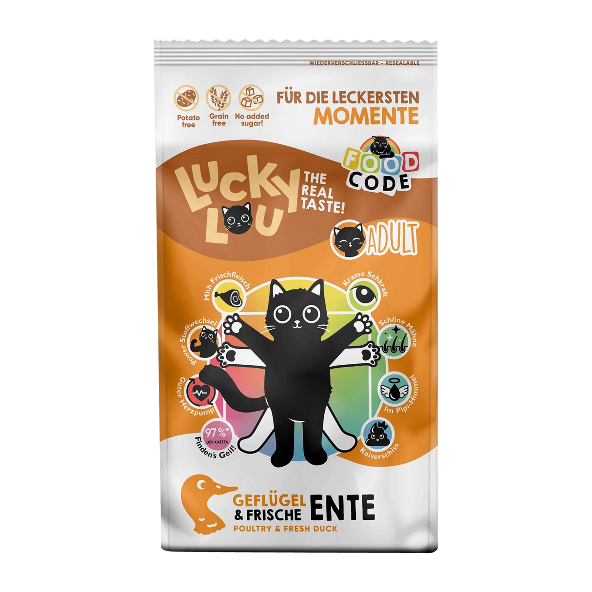 Lucky Lou® Food Code Lifestage Adult Geflügel & Ente 750g