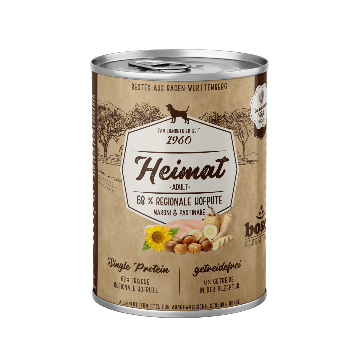 Bosch Heimat Dose Adult mit 68% frischer Hofpute