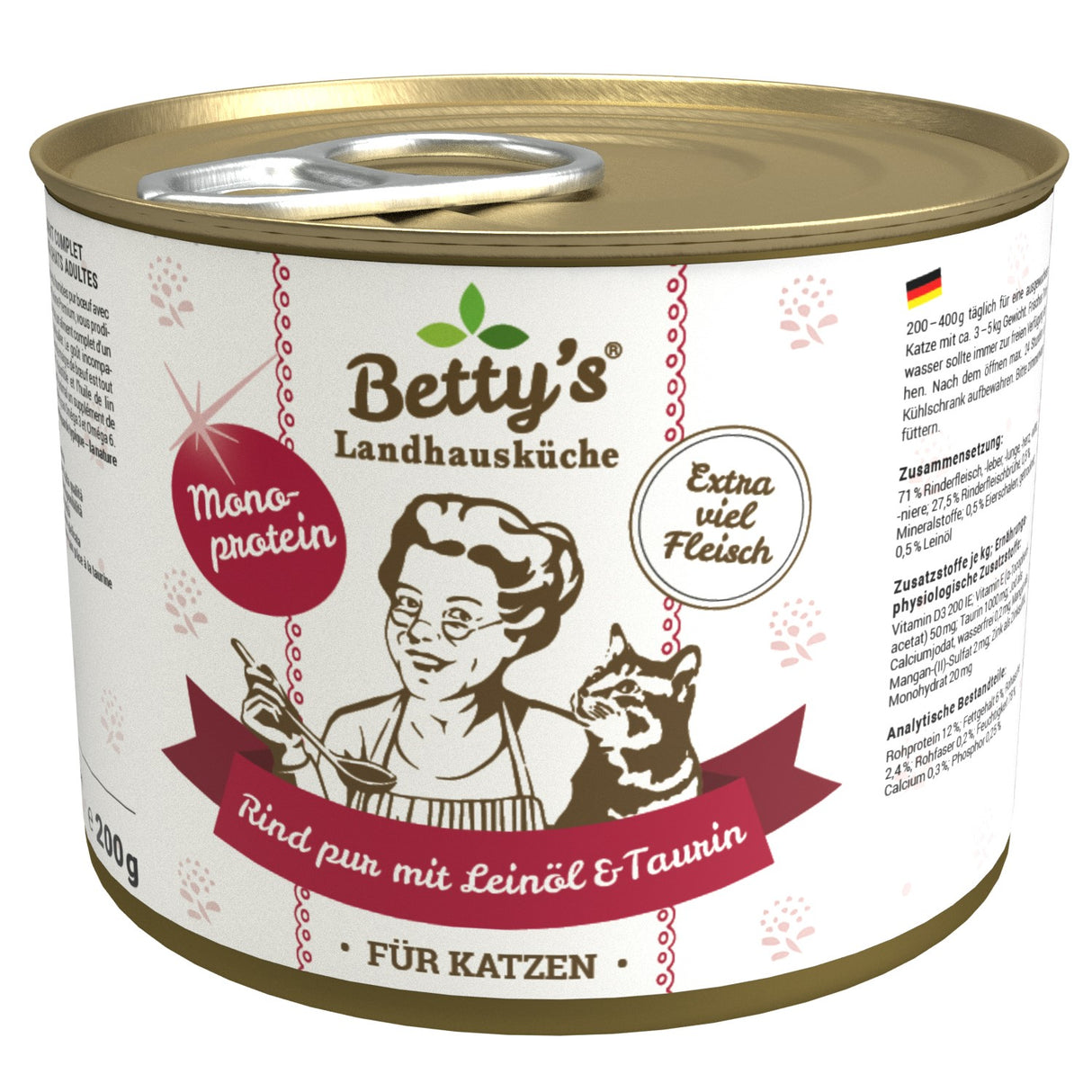 Betty`s Landhausküche Rind pur mit Leinöl