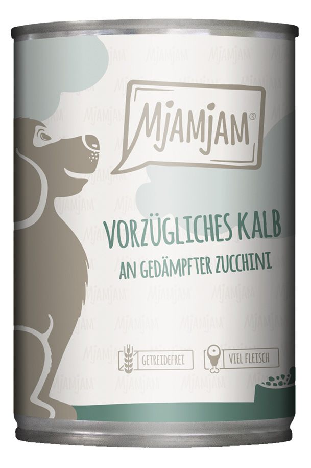 MjAMjAM -vorzügliches Kalb an gedämpfter Zucchini