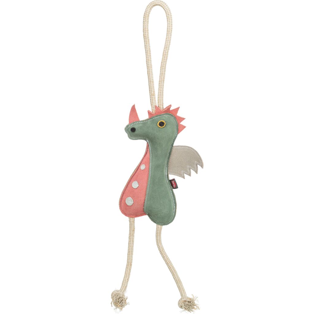 Drache am Tau, Leder/Tau