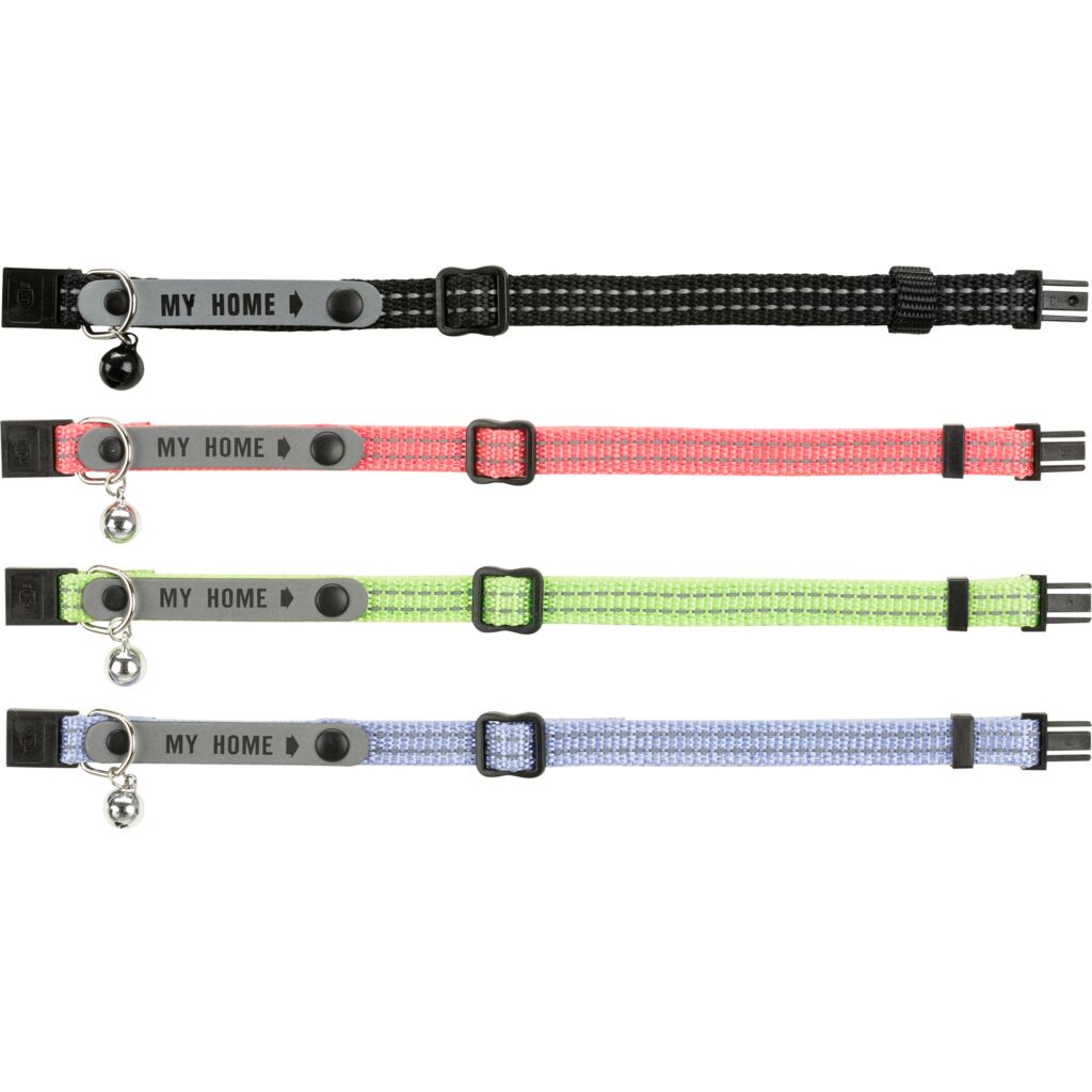 Katzenhalsband, reflekt., mit Adresslasche My Home