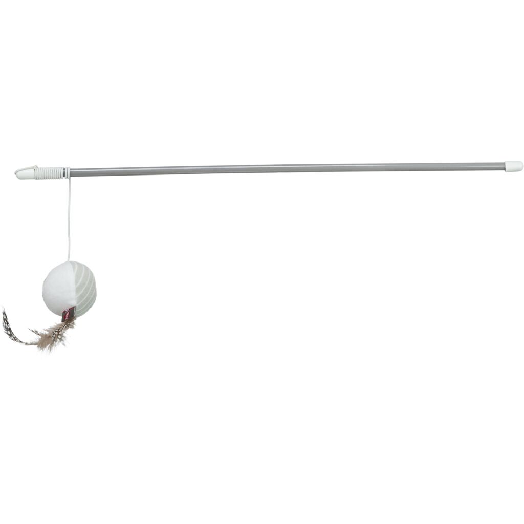 Spielangel Ball mit Federn, Kunststoff/Plüsch, Katzenminze