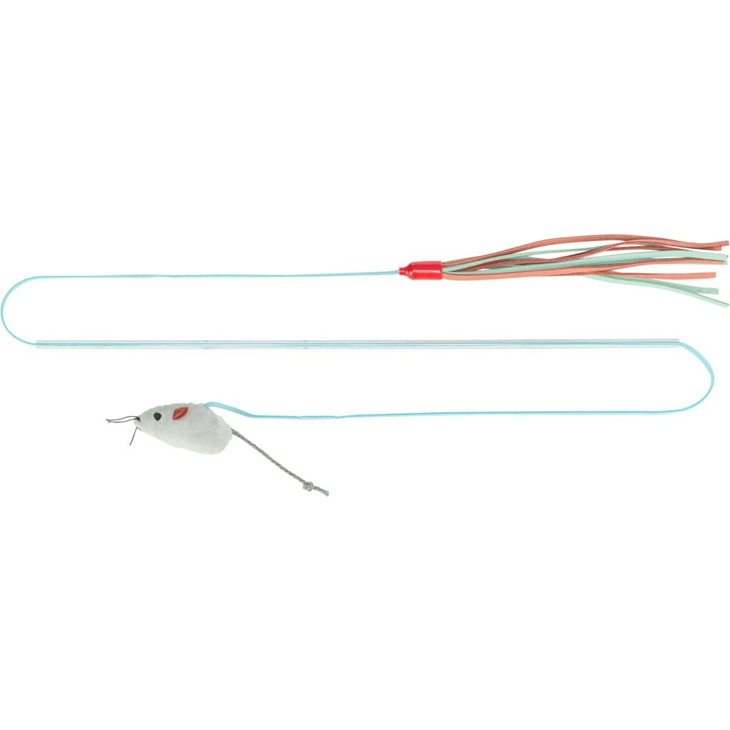 Spielangel 2seitig,Kunstst./Fleece/Plüsch,Katzenm.