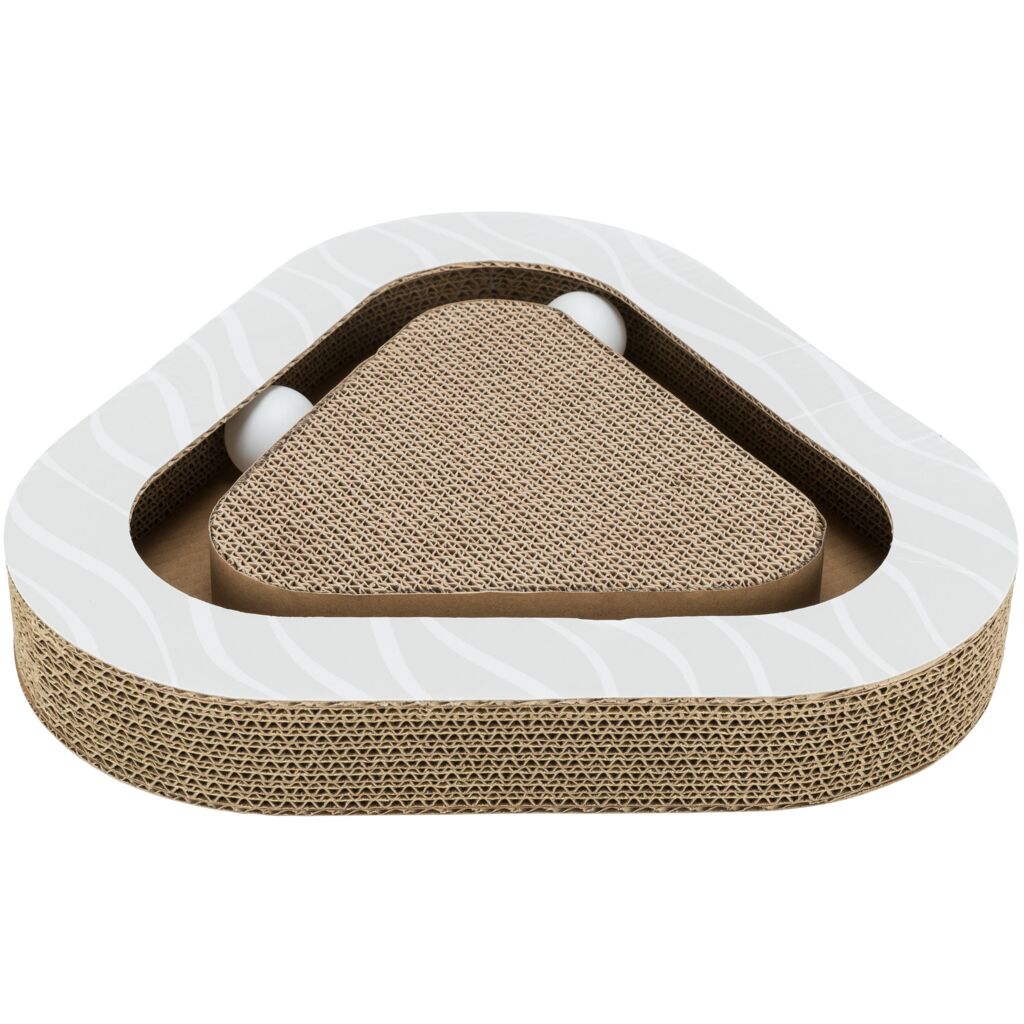 Kratzpappe mit Bällen, Katzenminze