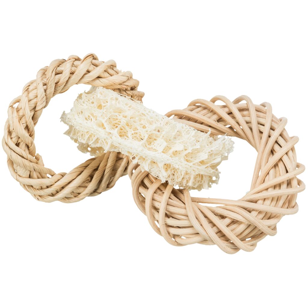 Luffaring mit Rattan- und Maisblatt-Ring