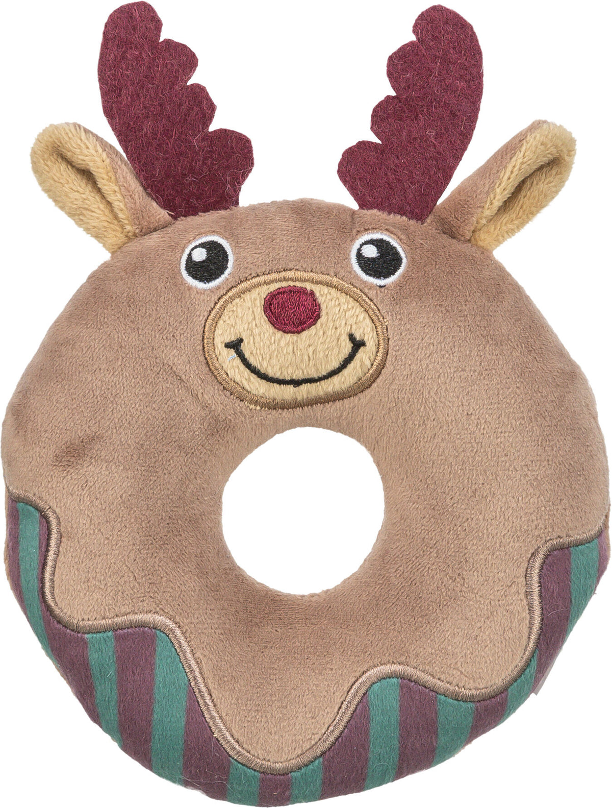 Xmas Elch Donut, Plüsch, 14 cm, grau