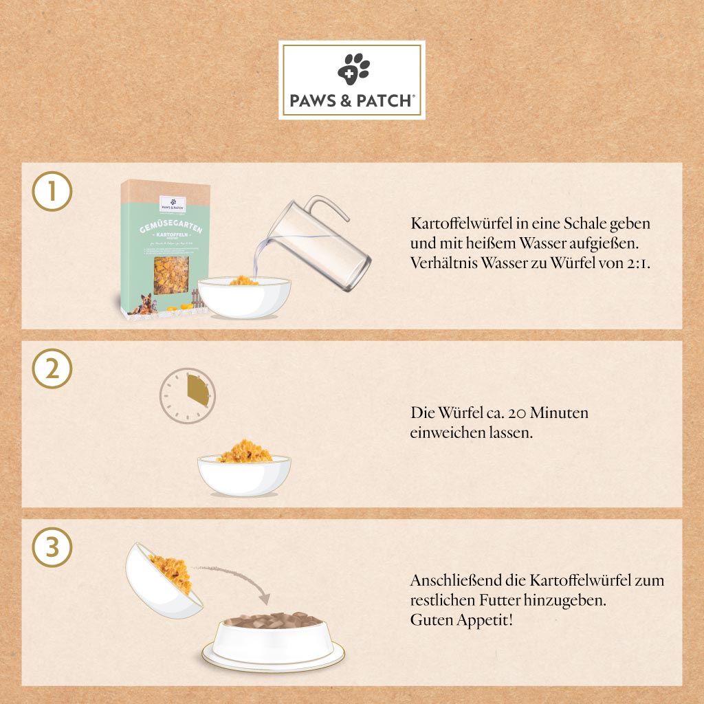 Paws & Patch KARTOFFELWÜRFEL für Hunde und Katzen