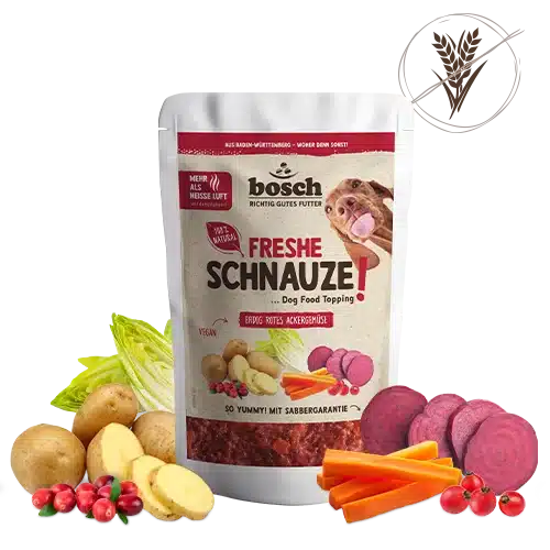 Freshe Schnauze erdig rotes Ackergemüse