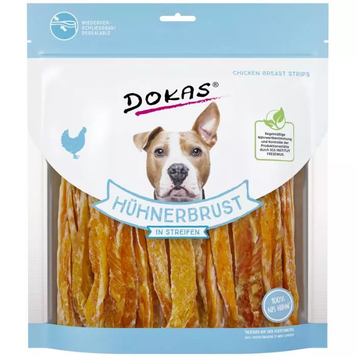 Dokas Dog Snack Hühnerbrust in Streifen 500g