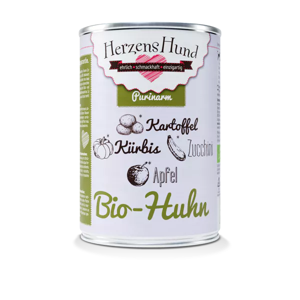 Herzenshund Bio-Huhn mit Kartoffel - purinarm