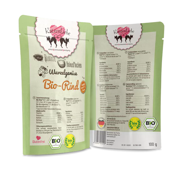 Katzenliebe Bio-Rind mit Bio-Wurzelgemüse