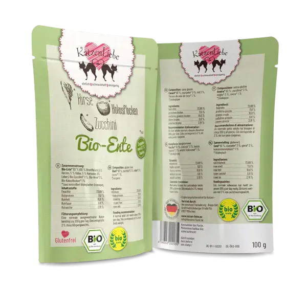 Katzenliebe Bio-Ente mit Bio-Zucchini