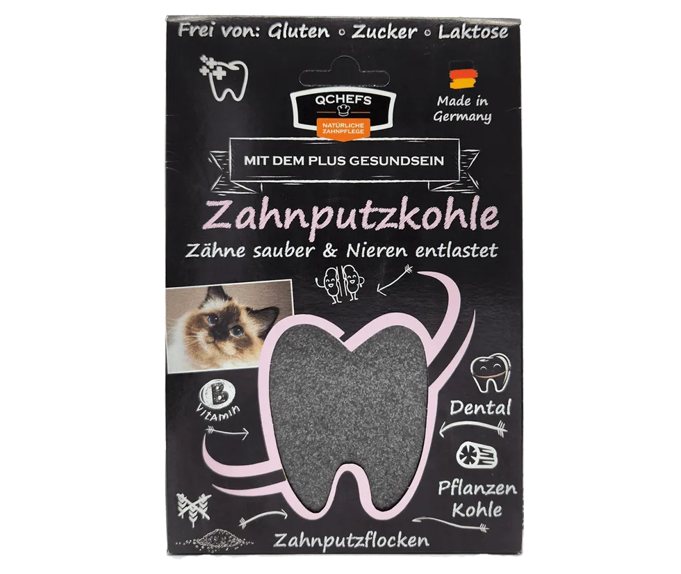QChefs Zahnputzkohle Katze