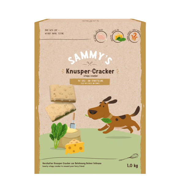 Bosch Sammy´s Knusper-Cracker mit Käse- und Spinatfüllung