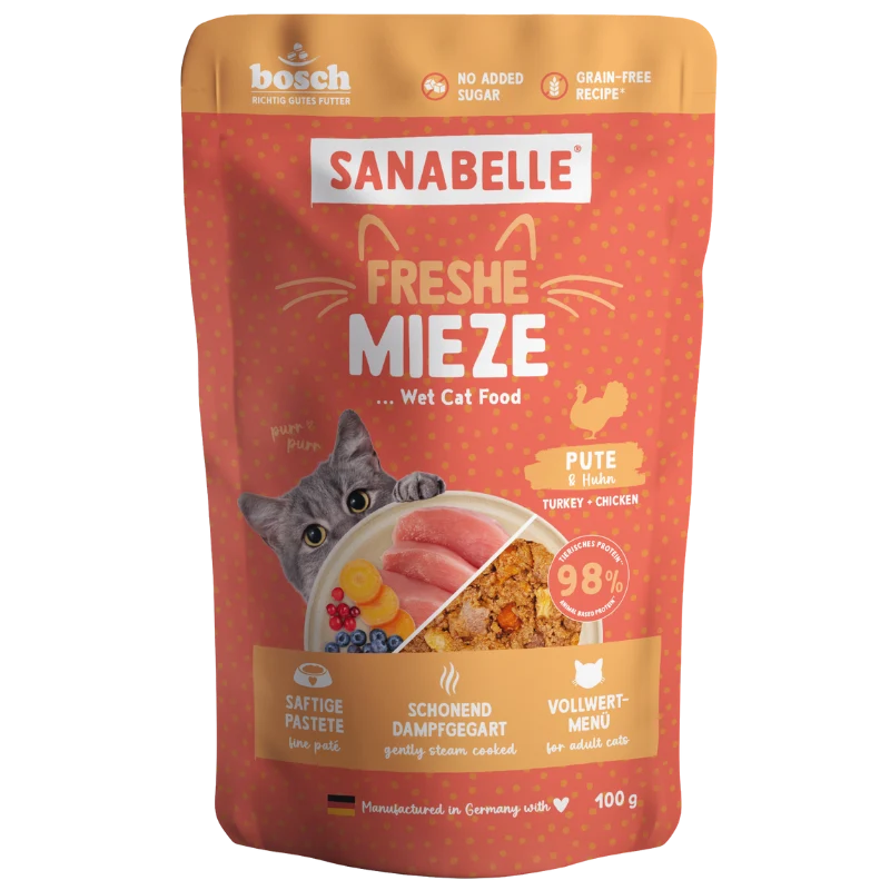 Sanabelle Freshe Mieze Nassfutter Pute & Huhn