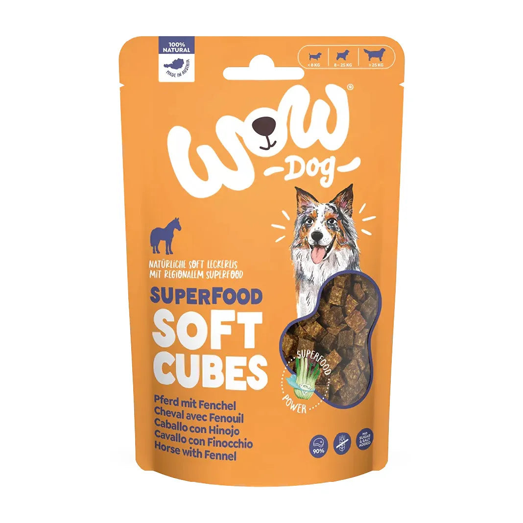 WOW SUPERFOOD Soft Cubes Pferd mit Fenchel 150g