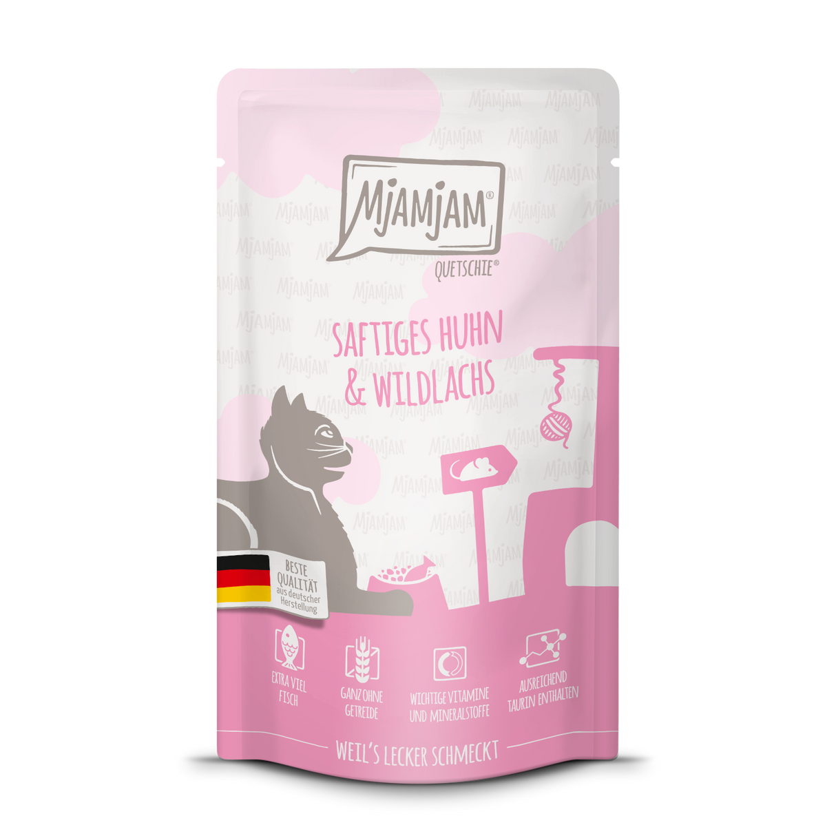 MjAMjAM Quetschie saftiges Huhn und Wildlachs 125g