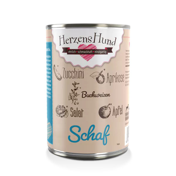 Herzenshund Schaf mit Buchweizen