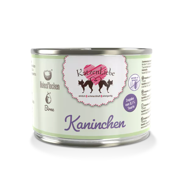 Katzenliebe Kaninchen mit Bio-Birne