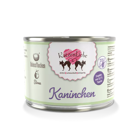 Katzenliebe Kaninchen mit Bio-Birne