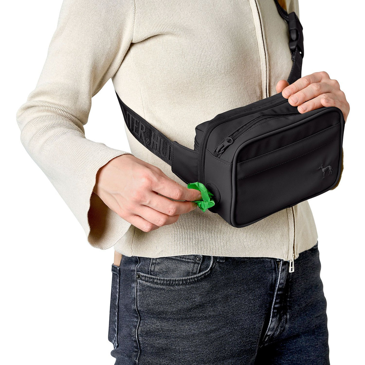 Hunter Crossbody-Tasche Seoul inkl. Decke, schwarz