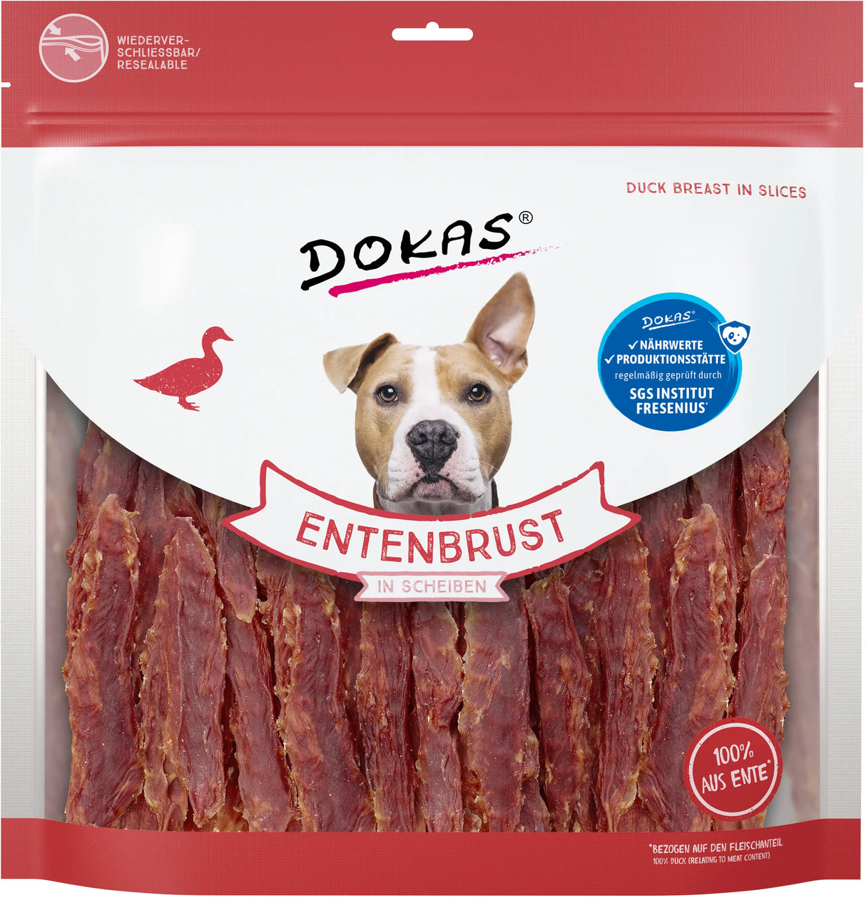 Dokas Dog Snack Entenbrust in Scheiben 900g