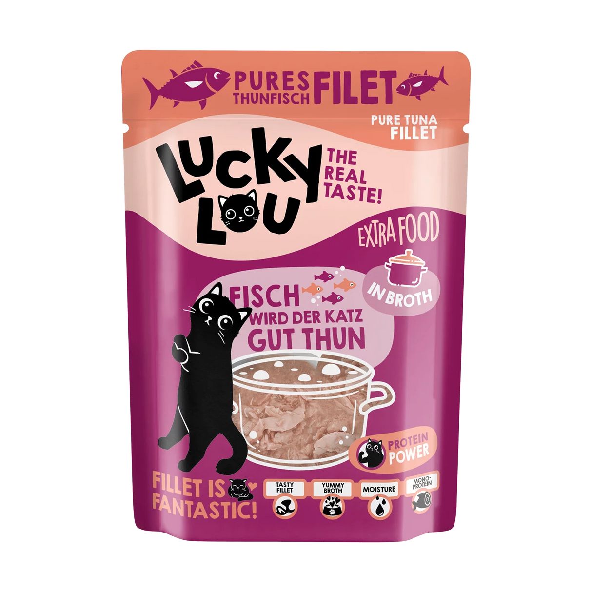 Lucky Lou® Thunfischfilet in Broth 70g Pouch