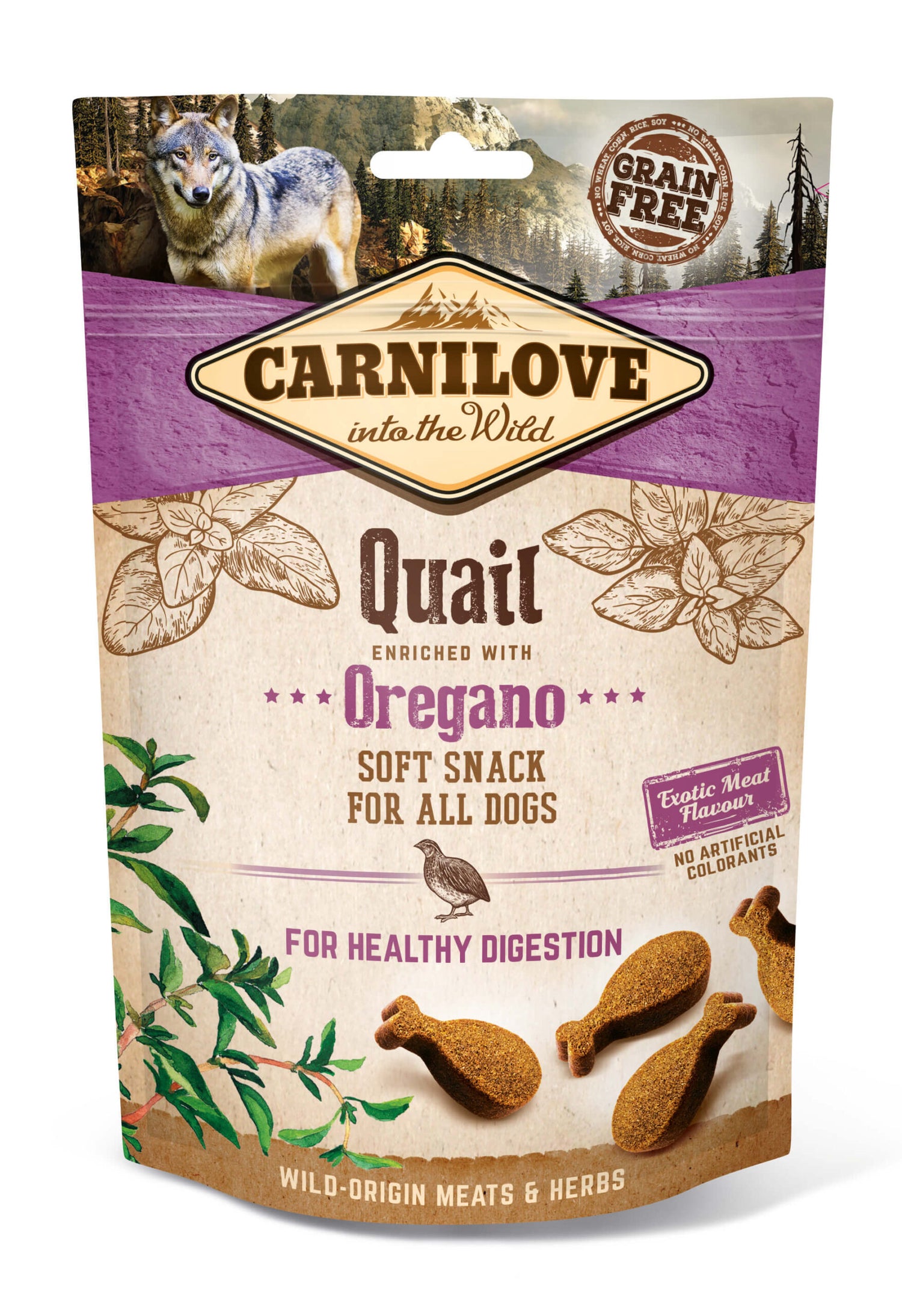 Carnilove Dog Soft Snack - Wachtel mit Oregano 200 g