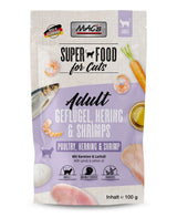 MACs Cat Pouchpack Gefl., Hering, Shrimps 100g
