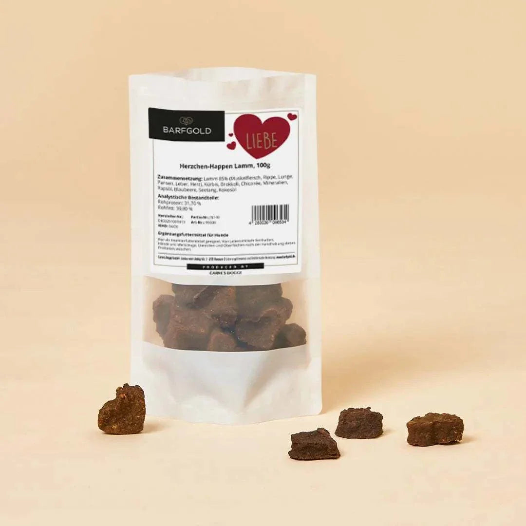 Barfgold Herzchen Happen Lamm 100g