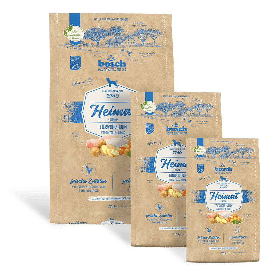 Bosch Heimat Junior mit frischem Tierwohl-Huhn 1kg MHD 09/25