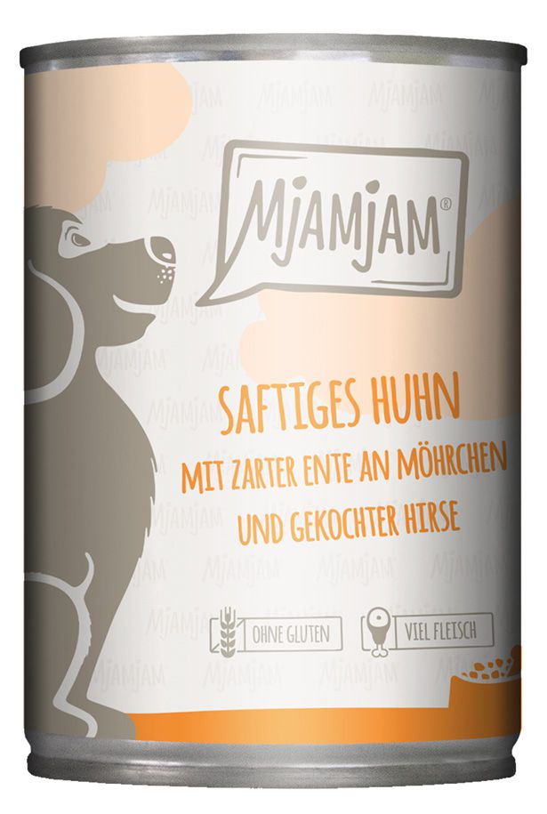 MjAMjAM -saftiges Huhn mit zarter Ente an Möhrchen und gekochter Hirse
