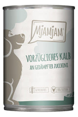 MjAMjAM -vorzügliches Kalb an gedämpfter Zucchini