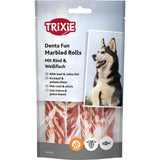 Denta Fun Marbled Rolls mit Rind & Weißfisch