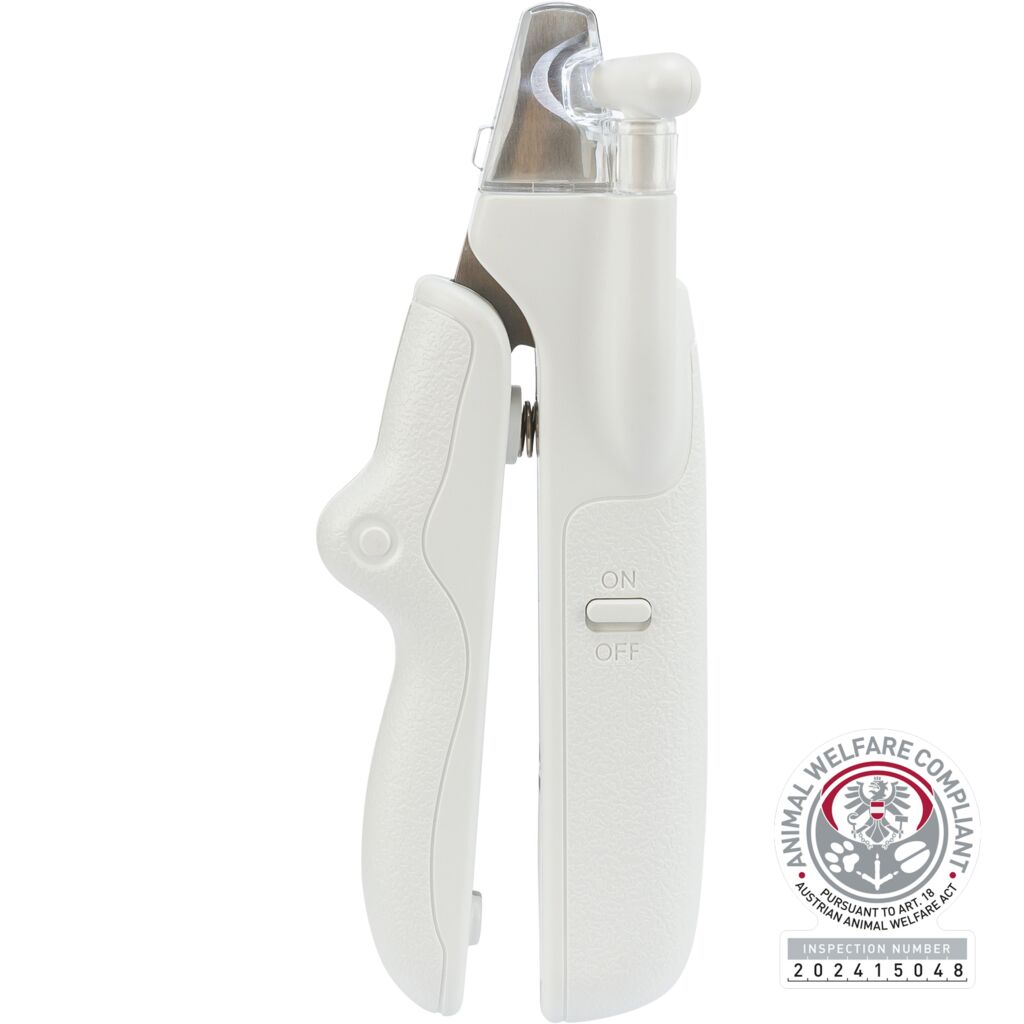 Krallenschere mit LED-Licht, Kunststoff/Edelstahl