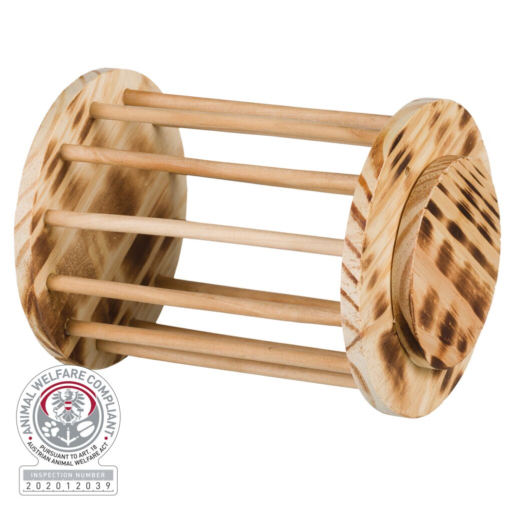 Heuraufe mit Deckel, Holz/geflammt