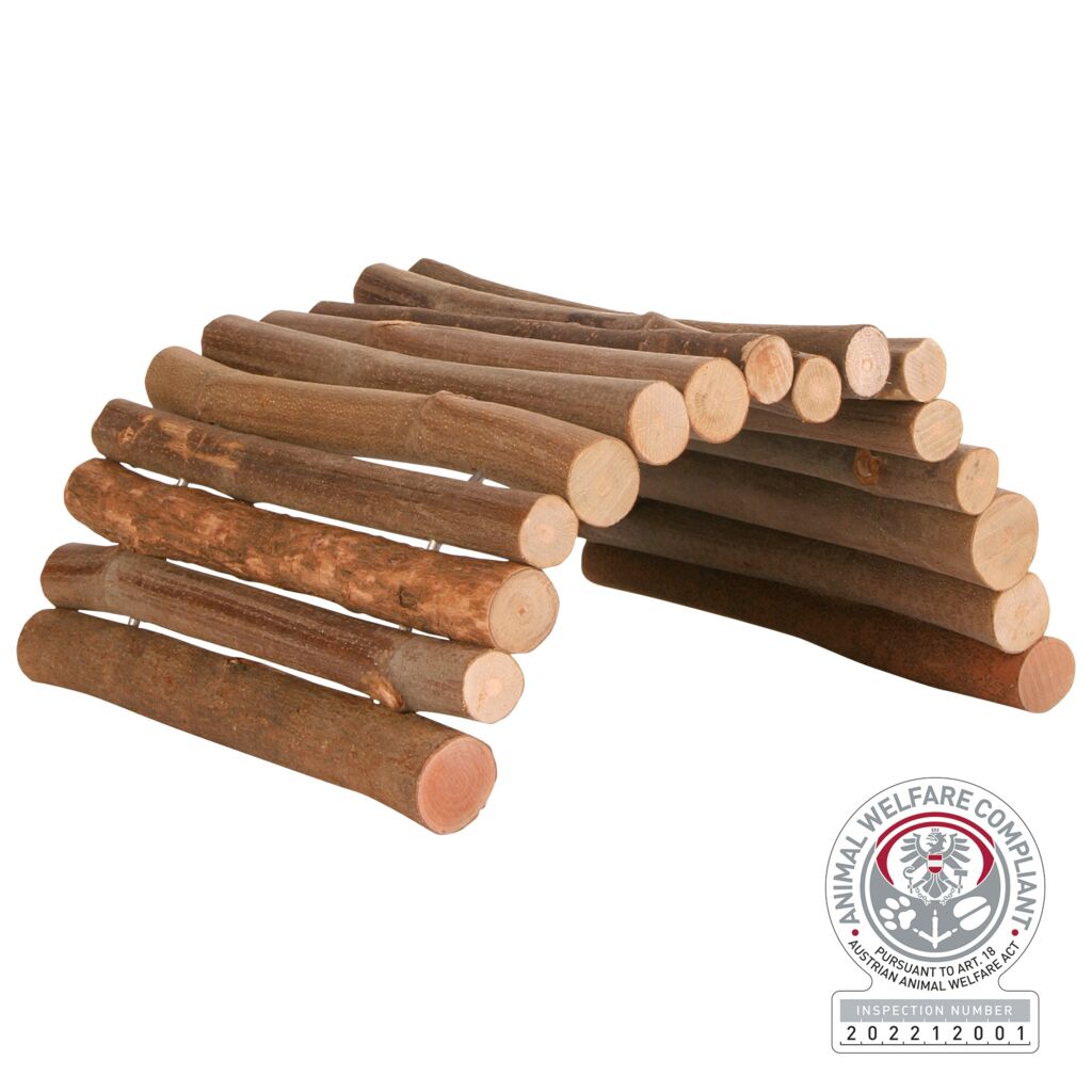 Brücke, flexibel, Degus, Rindenholz