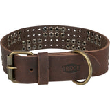 Rustic Fettleder-Halsband Nieten
