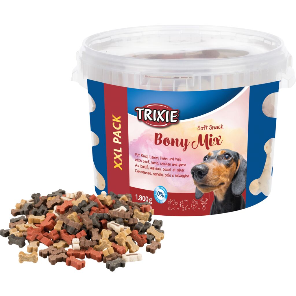 Bony Mix mit Rind, Lamm, Huhn, Wild & Lachs, XXL-Pack