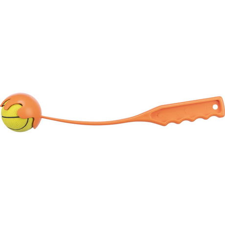 Ballschleuder mit Ball, Kunststoff/Moosgummi
