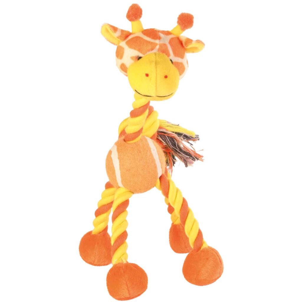 Giraffe mit Tau & Tennisball, Plüsch