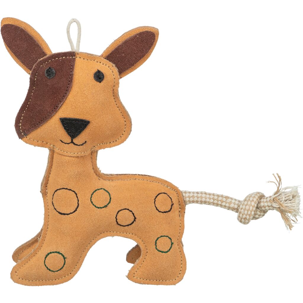 Hund, stehend, Leder
