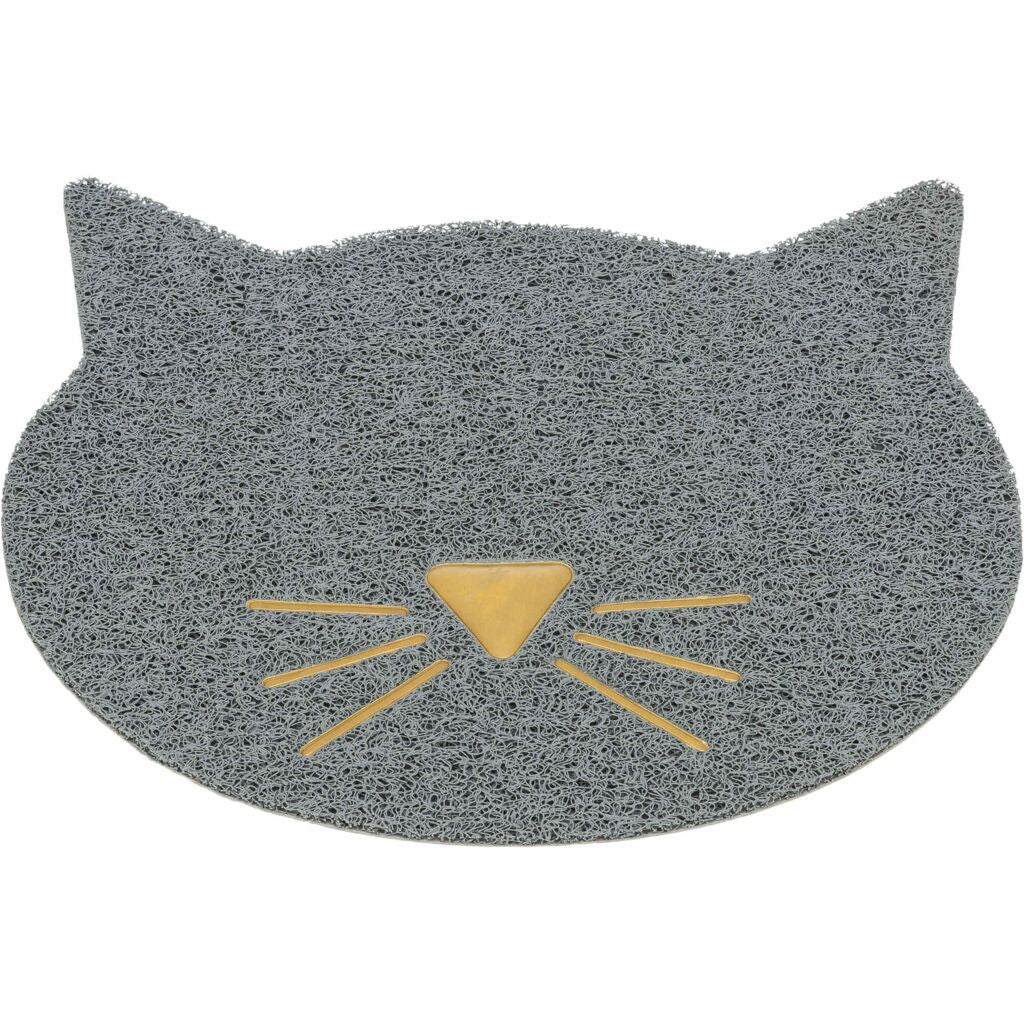 Vorleger für Katzentoiletten, Katzenkopf, PVC