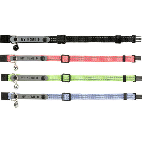 Katzenhalsband, reflekt., mit Adresslasche My Home