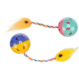 Set Rasselbälle mit Schwanz, Kunststoff